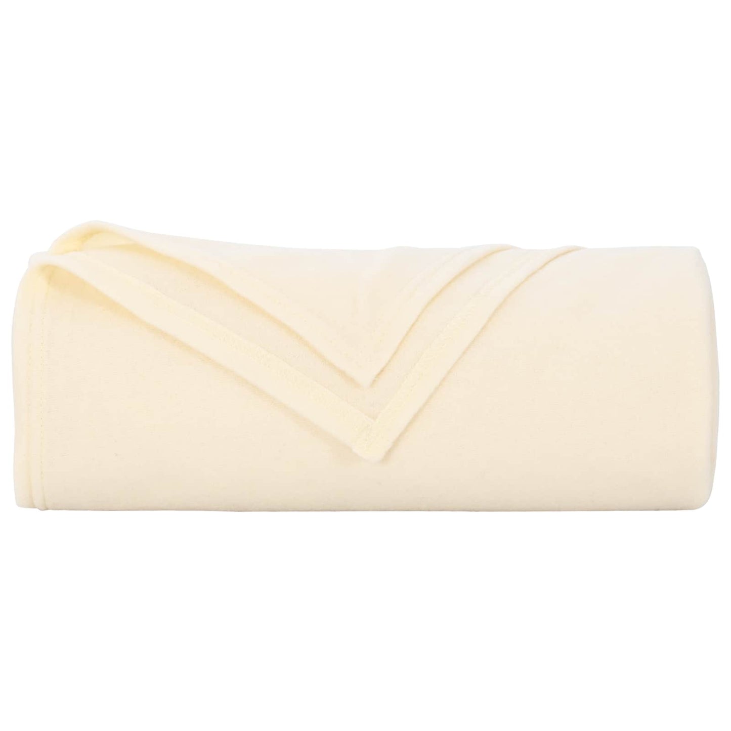 vidaXL Κουβέρτα Κρεμ 350 x 270 εκ. Μαλλί