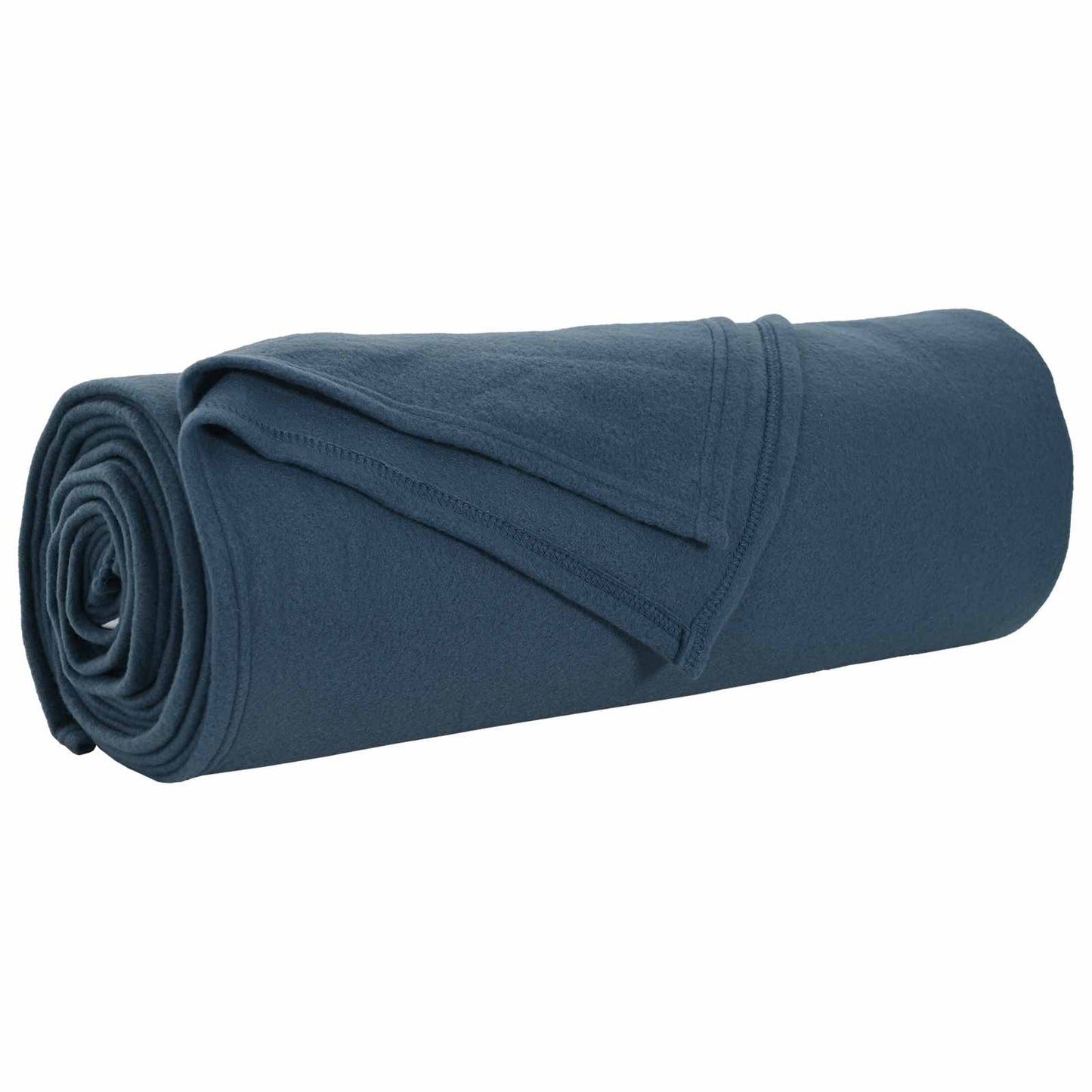 vidaXL Κουβέρτα Σκούρο μπλε 350 x 270 εκ. Μαλλί