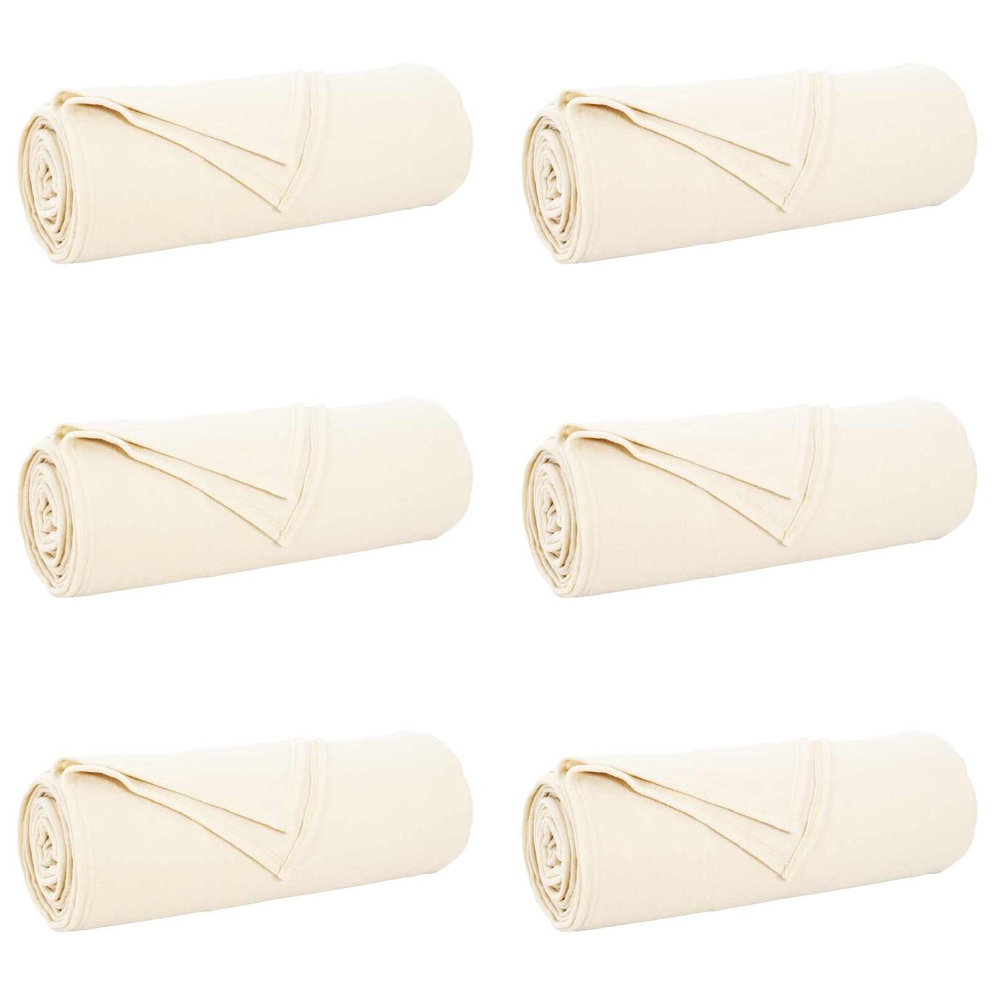 vidaXL Ριχτάρια 6 pcs Κρεμ 210 x 140 εκ Μαλλί