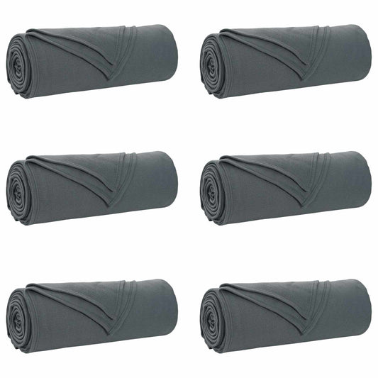 vidaXL Ριχτάρια 6 pcs Σκούρο Γκρι 280 x 210 εκ. Μαλλί