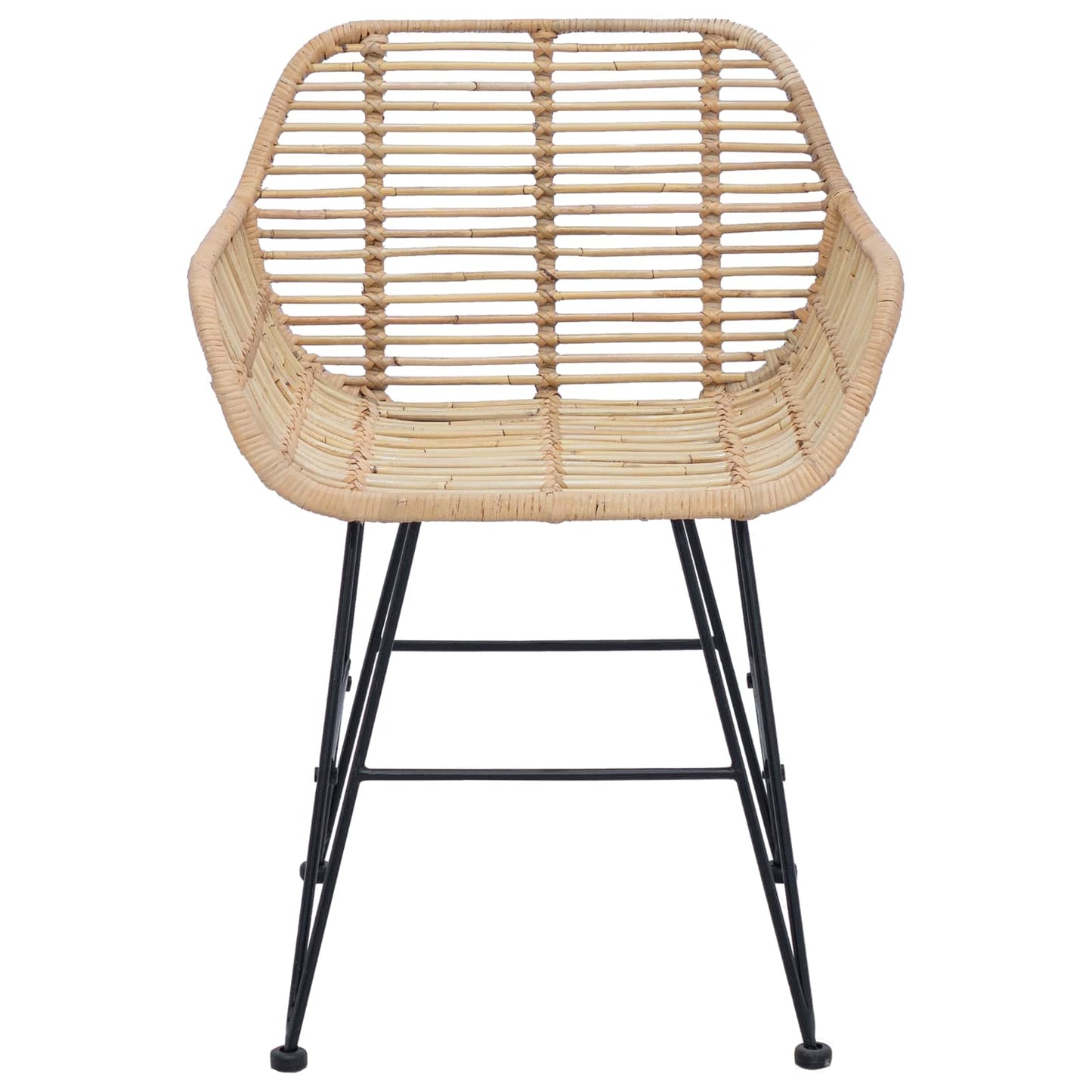 vidaXL Καρέκλα τραπεζαρίας 2 pcs Φυσικό 55 x 50 x 74 εκ