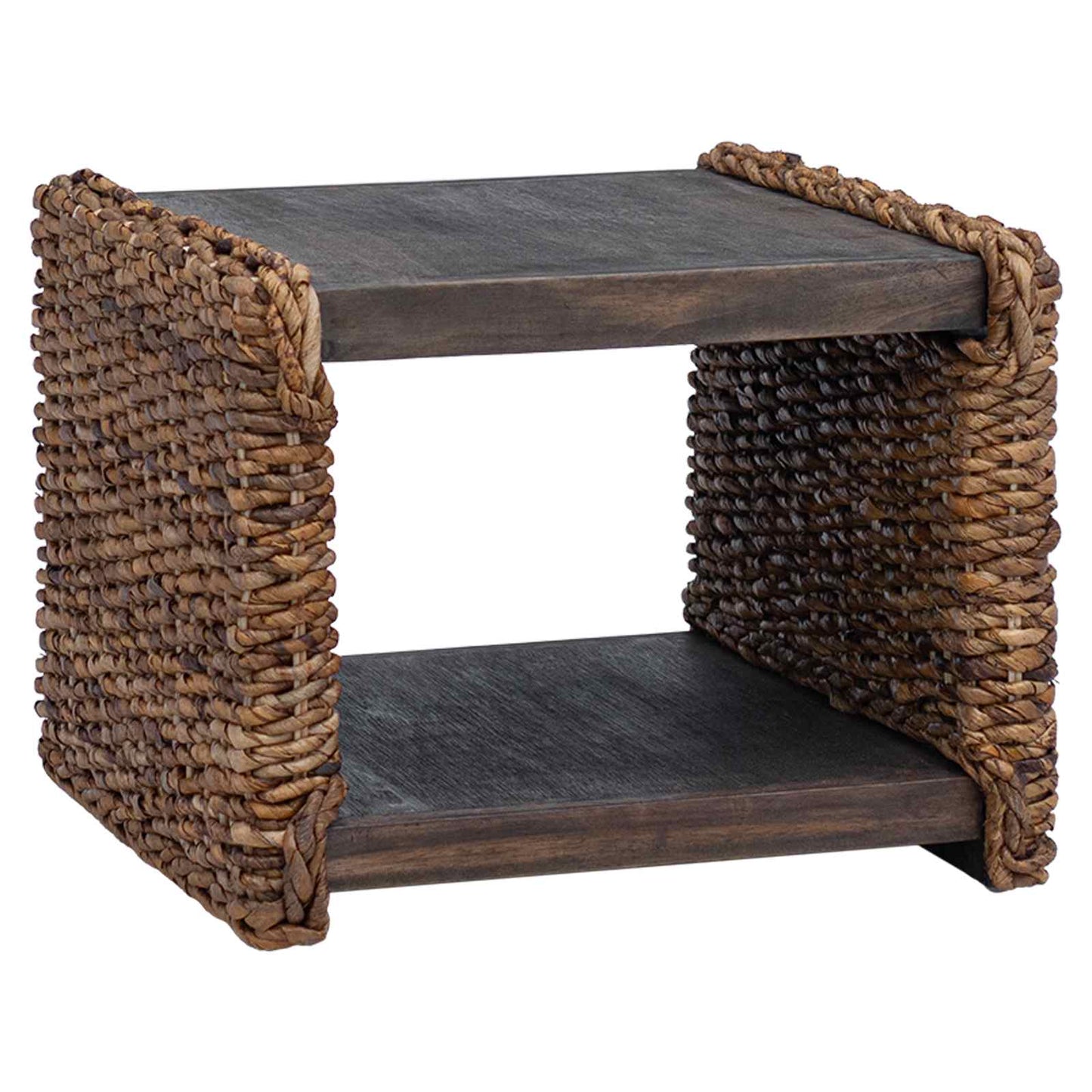 vidaXL Τραπεζάκι σαλονιού Φυσικό 45 x 45 x 45 cm Στερεό ξύλο Μαόνι