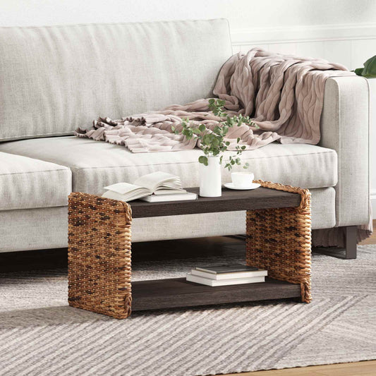 vidaXL Τραπεζάκι σαλονιού Φυσικό 70 x 35 x 35 cm Στερεό ξύλο Μαόνι