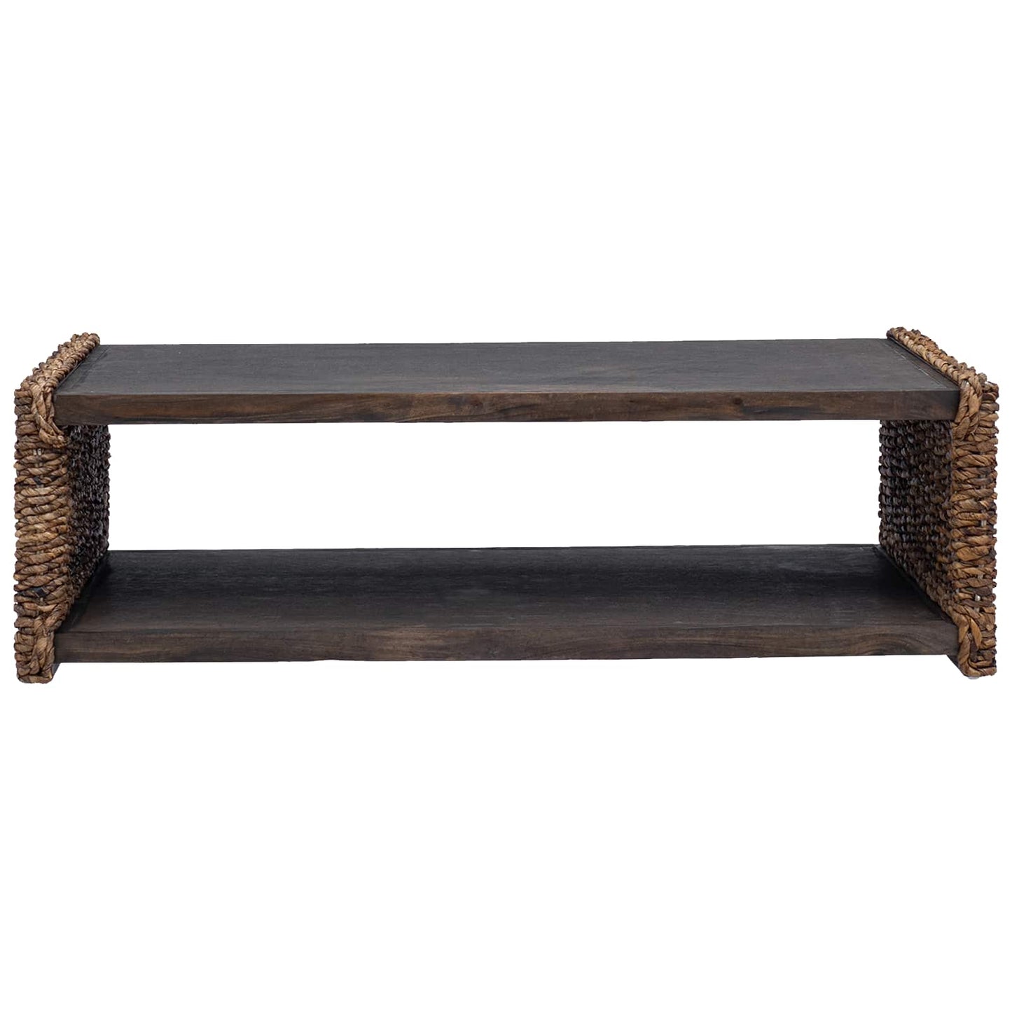 vidaXL Τραπεζάκι σαλονιού Φυσικό 110 x 55 x 35 cm Στερεό ξύλο Μαόνι