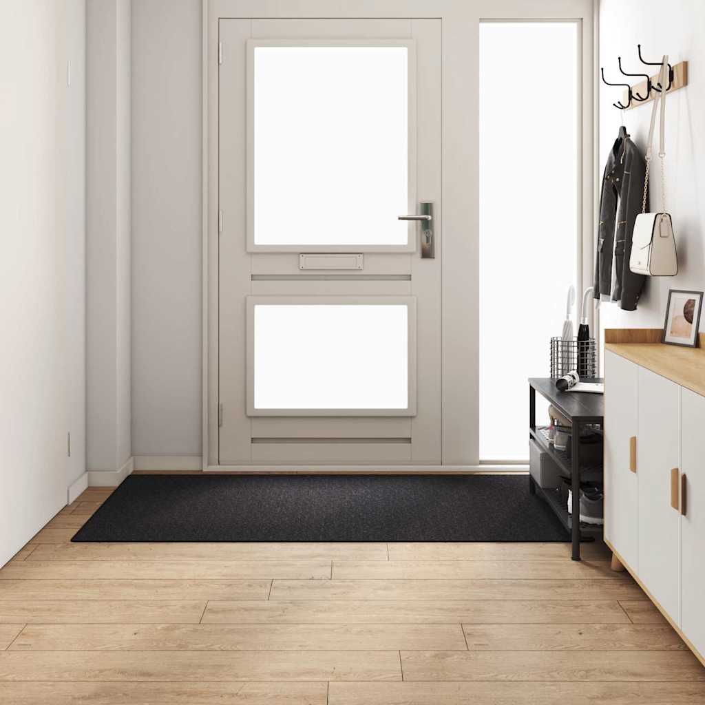 vidaXL Δερμάτινο Χαλί Ανθρακί 100 x 200 cm 100% Πολυπροπυλένιο