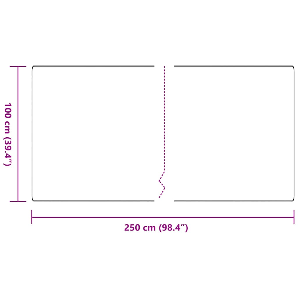 vidaXL Δερμάτινο Χαλί Ανθρακί 100 x 250 cm 100% Πολυπροπυλένιο