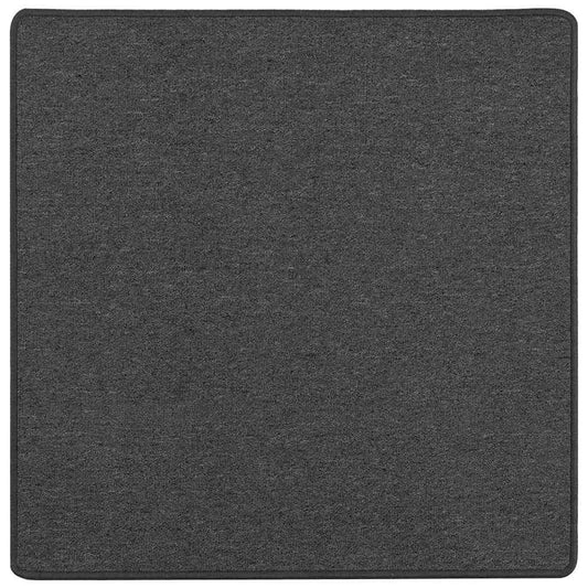 vidaXL Δερμάτινο Χαλί Σκούρο Γκρι 100 x 100 cm 100% Πολυπροπυλένιο