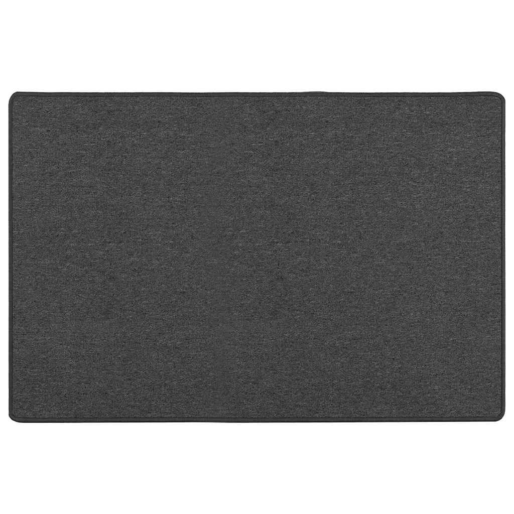 vidaXL Δερμάτινο Χαλί Σκούρο Γκρι 100 x 150 cm 100% Πολυπροπυλένιο