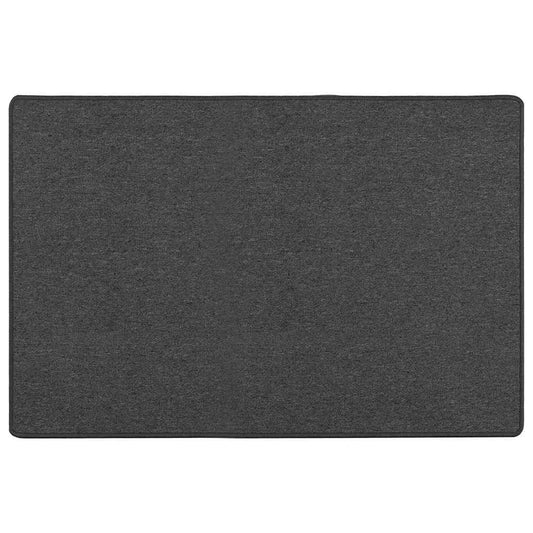 vidaXL Δερμάτινο Χαλί Σκούρο Γκρι 100 x 150 cm 100% Πολυπροπυλένιο