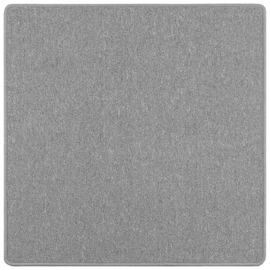vidaXL Δερμάτινο Χαλί Ανοιχτό γκρι 100 x 100 cm 100% Πολυπροπυλένιο