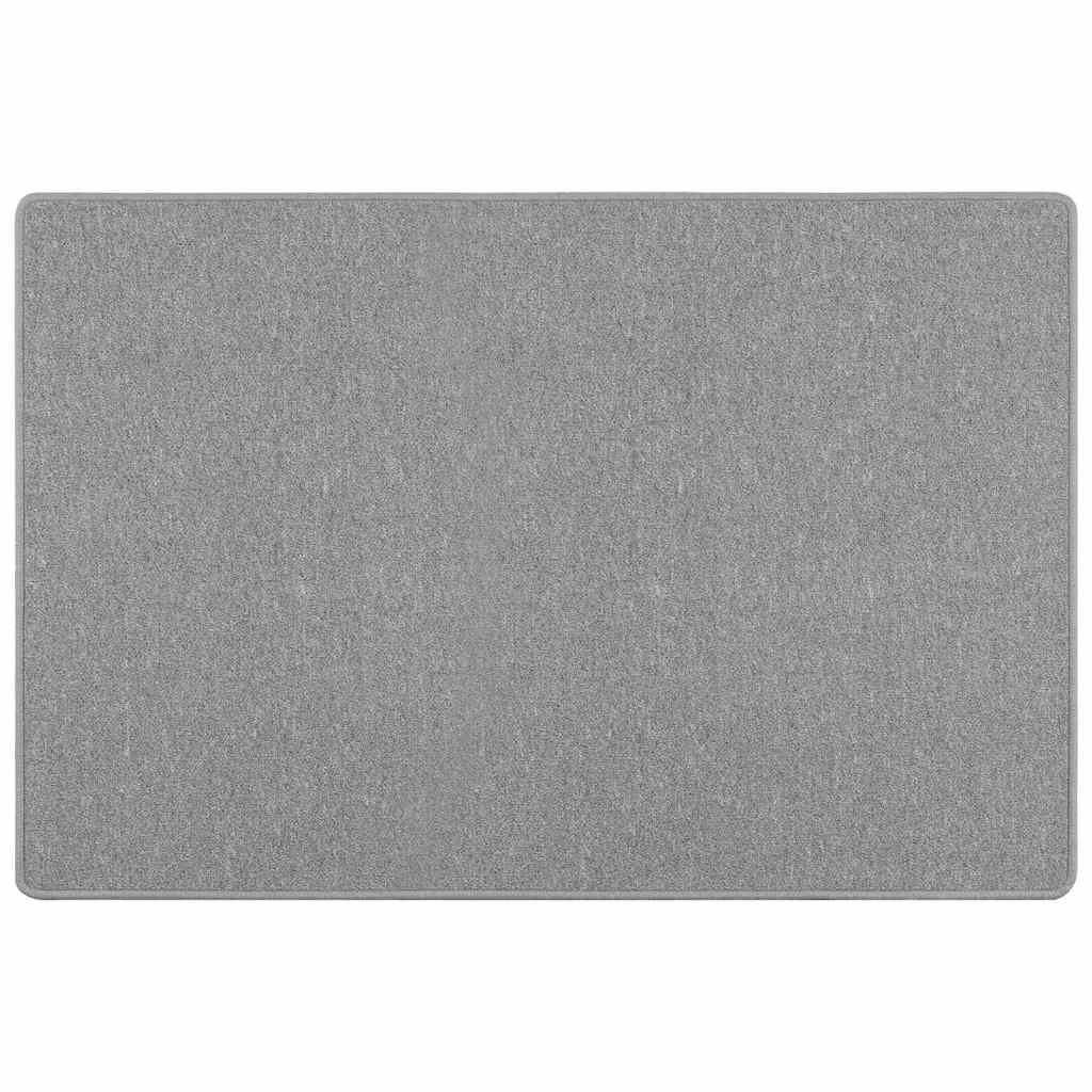 vidaXL Δερμάτινο Χαλί Ανοιχτό γκρι 100 x 150 cm 100% Πολυπροπυλένιο