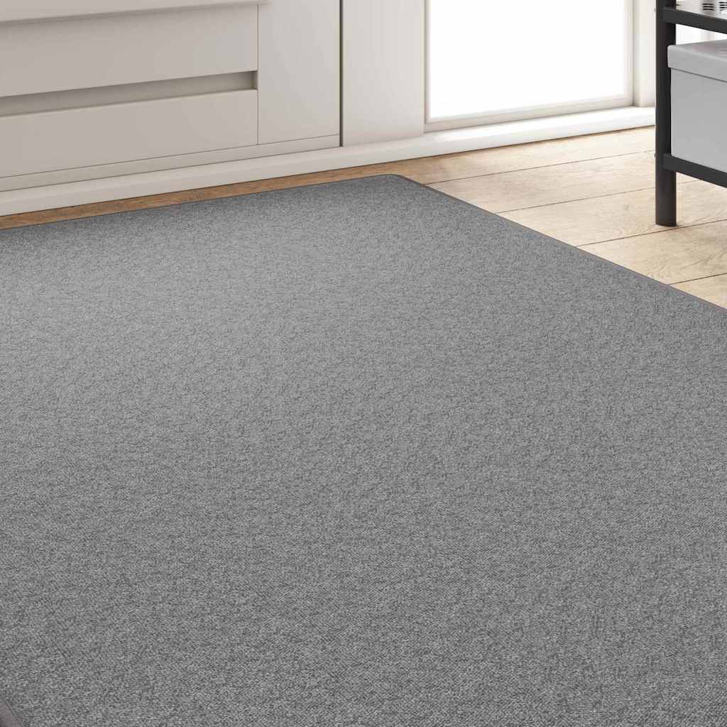 vidaXL Δερμάτινο Χαλί Ανοιχτό γκρι 100 x 250 cm 100% Πολυπροπυλένιο