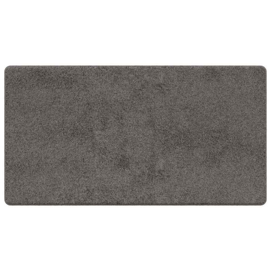vidaXL Δερμάτινο Χαλί Γκρι 80 x 150 cm 100% Πολυπροπυλένιο Τούφτα