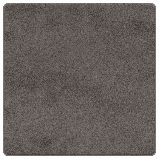 vidaXL Δερμάτινο Χαλί Γκρι 100 x 100 cm 100% Πολυπροπυλένιο Τούφτα