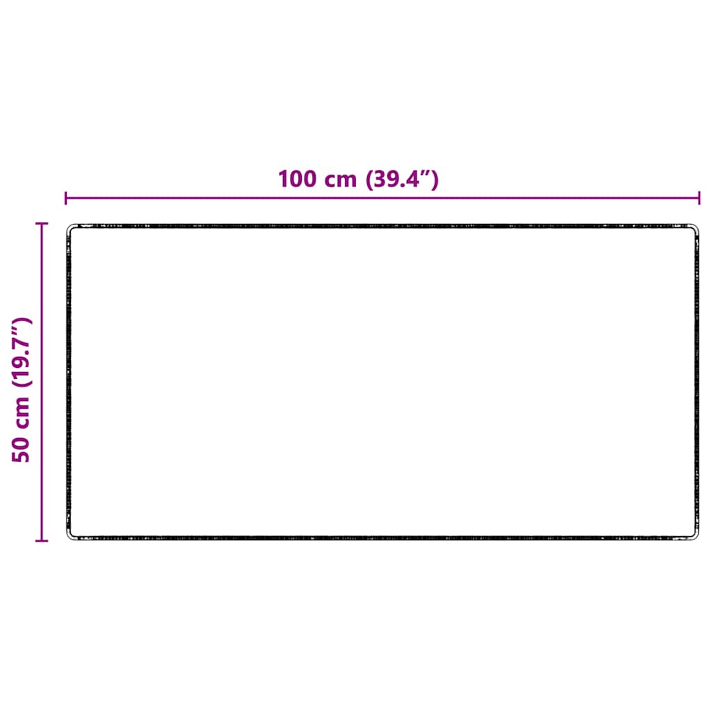 vidaXL Δερμάτινο Χαλί Μαύρο 50 x 100 cm 100% Πολυπροπυλένιο Τούφτα