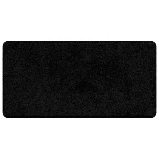 vidaXL Δερμάτινο Χαλί Μαύρο 50 x 100 cm 100% Πολυπροπυλένιο Τούφτα