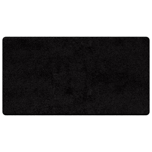 vidaXL Δερμάτινο Χαλί Μαύρο 80 x 150 cm 100% Πολυπροπυλένιο Τούφτα