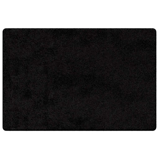 vidaXL Δερμάτινο Χαλί Μαύρο 100 x 150 cm 100% Πολυπροπυλένιο Τούφτα