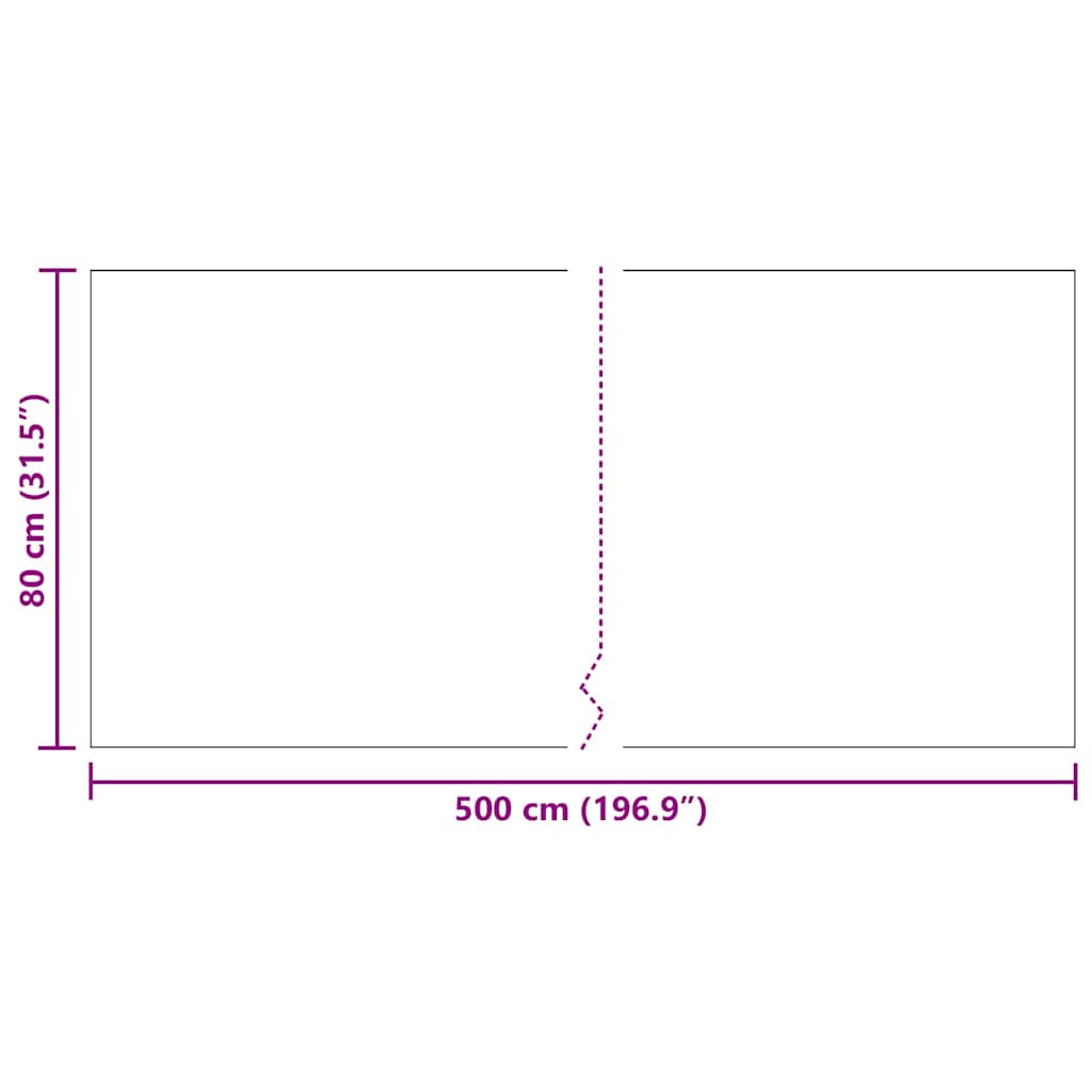 vidaXL Δερμάτινο Χαλί Γκρι 80 x 500 cm ύφασμα