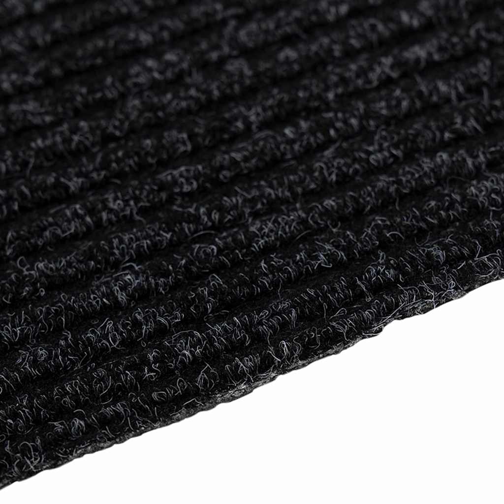 vidaXL Δερμάτινο Χαλί Ανθρακί 80 x 150 cm ύφασμα