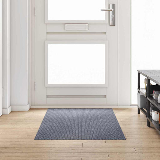 vidaXL Δερμάτινο Χαλί Ανοιχτό γκρι 80 x 200 cm ύφασμα