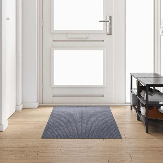 vidaXL Δερμάτινο Χαλί Ανοιχτό γκρι 80 x 250 cm ύφασμα