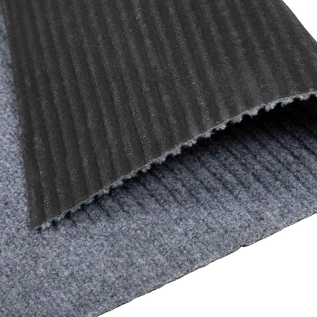 vidaXL Δερμάτινο Χαλί Ανοιχτό γκρι 100 x 200 cm ύφασμα