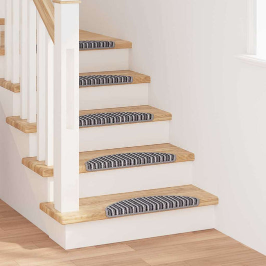 vidaXL Αυτοκόλλητα Ματ Σκαλοπατιών 15 pcs Γκρι 56 x 17 x 3 cm