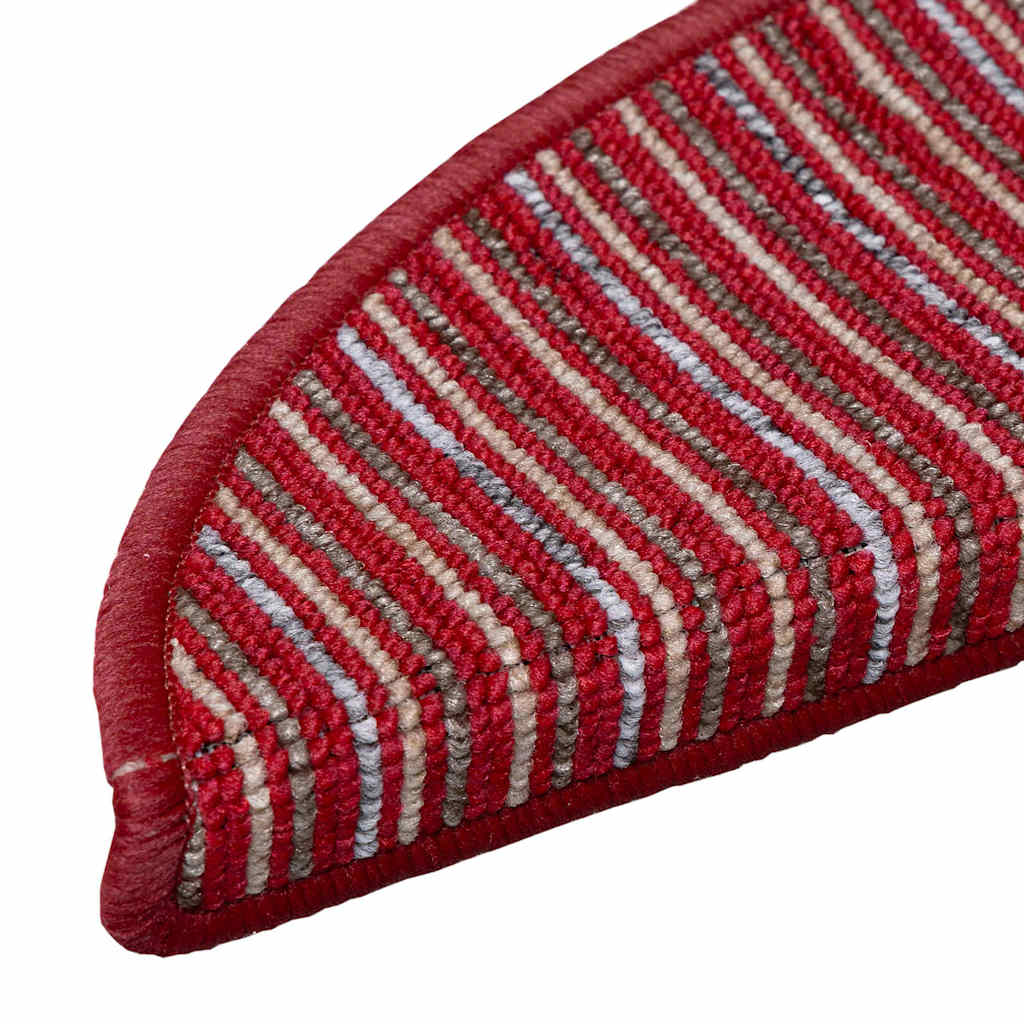 vidaXL Αυτοκόλλητα Ματ Σκαλοπατιών 15 pcs Κόκκινο 56 x 17 x 3 cm