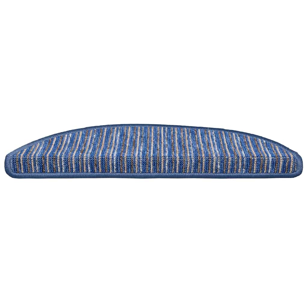 vidaXL Αυτοκόλλητα Ματ Σκαλοπατιών 15 pcs Μπλε 56 x 17 x 3 cm