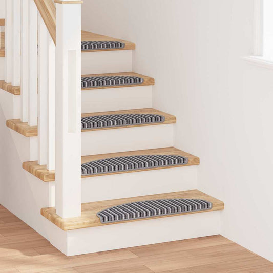 vidaXL Αυτοκόλλητα Ματ Σκαλοπατιών 15 pcs Γκρι 65 x 21 x 4 cm
