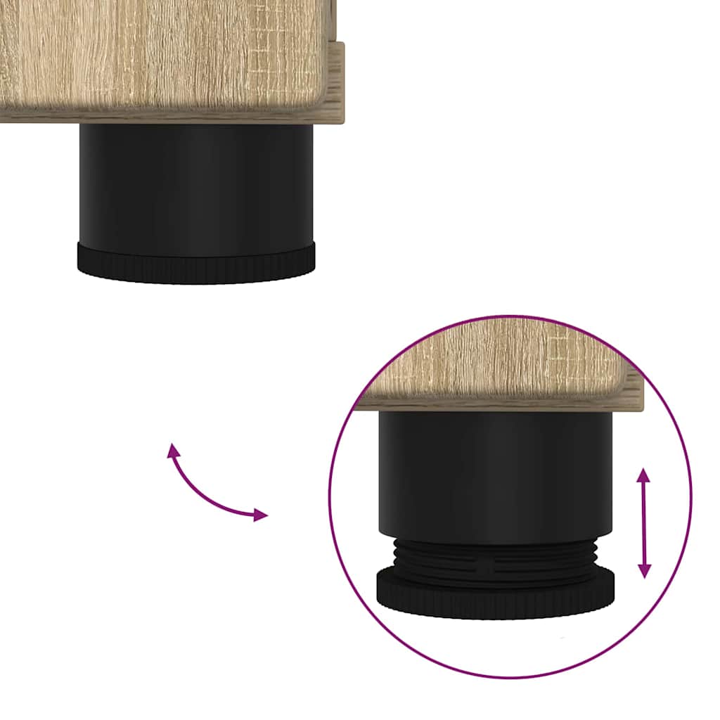 vidaXL Σετ Επίπλων Μπάνιου με πόρτα 2 pcs Sonoma Δρυς 61 x 35 x 64 εκ.