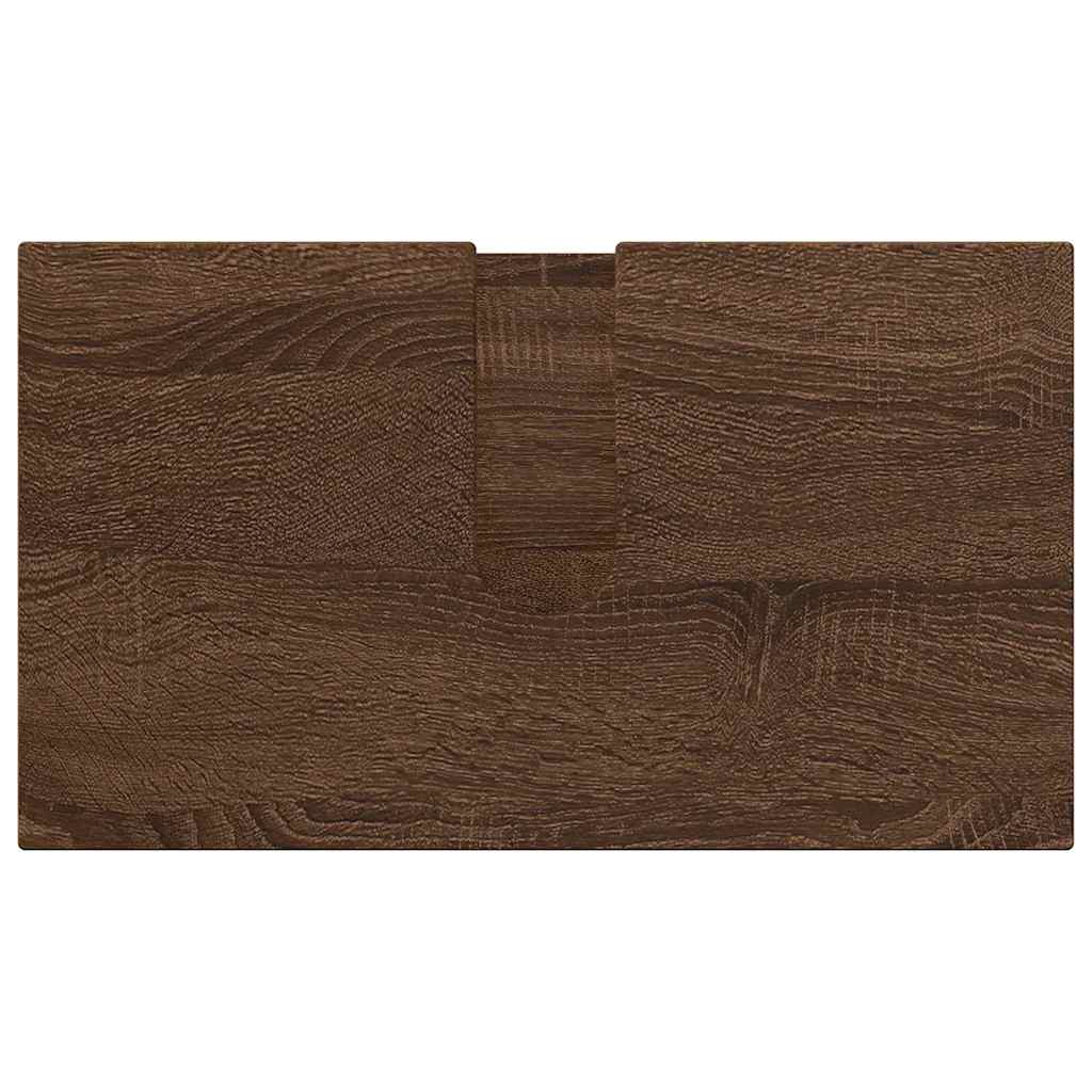 vidaXL Σετ Επίπλων Μπάνιου Επιτοίχιο 3 pcs Καφέ δρυς 61 x 35 x 64 εκ.