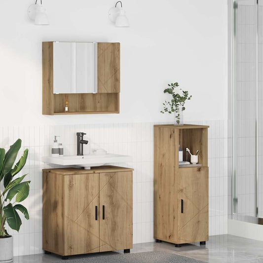 vidaXL Σετ Επίπλων Μπάνιου 3 τμχ. Artisan Oak 61 x 35 x 64 εκ.