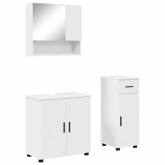 vidaXL Σετ Επίπλων Μπάνιου 3 τμχ. Λευκό 61 x 35 x 64 εκ.