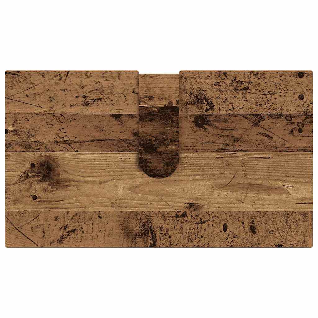 vidaXL Σετ Επίπλων Μπάνιου με πόρτα 3 pcs Παλαιό ξύλο 61 x 35 x 64 εκ.