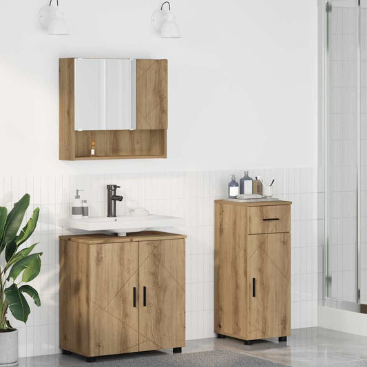 vidaXL Σετ Επίπλων Μπάνιου 3 τμχ. Artisan Oak 61 x 35 x 64 εκ.