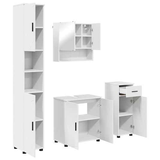 vidaXL Σετ Επίπλων Μπάνιου 4 τεμ. Λευκό 61 x 35 x 64 εκ.