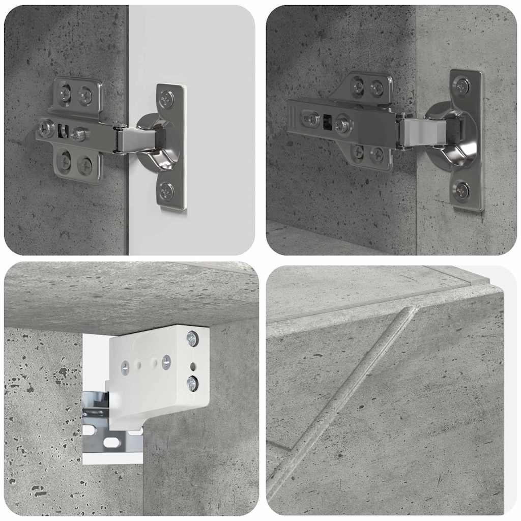 vidaXL Σετ Επίπλων Μπάνιου 4 pcs Γκρι σκυροδέματος 61 x 35 x 64 εκ.