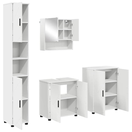 vidaXL Σετ Επίπλων Μπάνιου 4 τμχ. Λευκό 61 x 35 x 64 εκ.