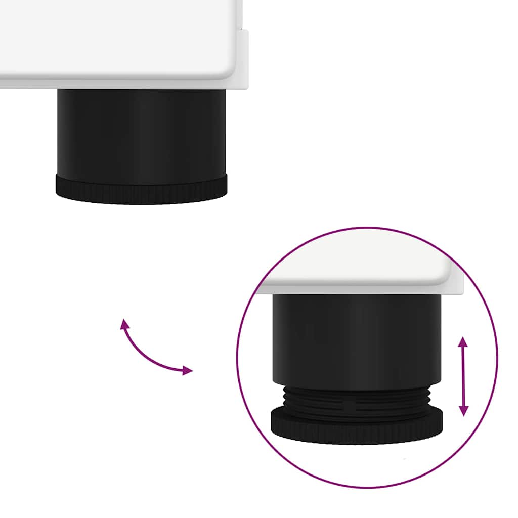 vidaXL Σετ Επίπλων Μπάνιου με συρτάρι 2 pcs Λευκό 76,5 x 35 x 64 εκ