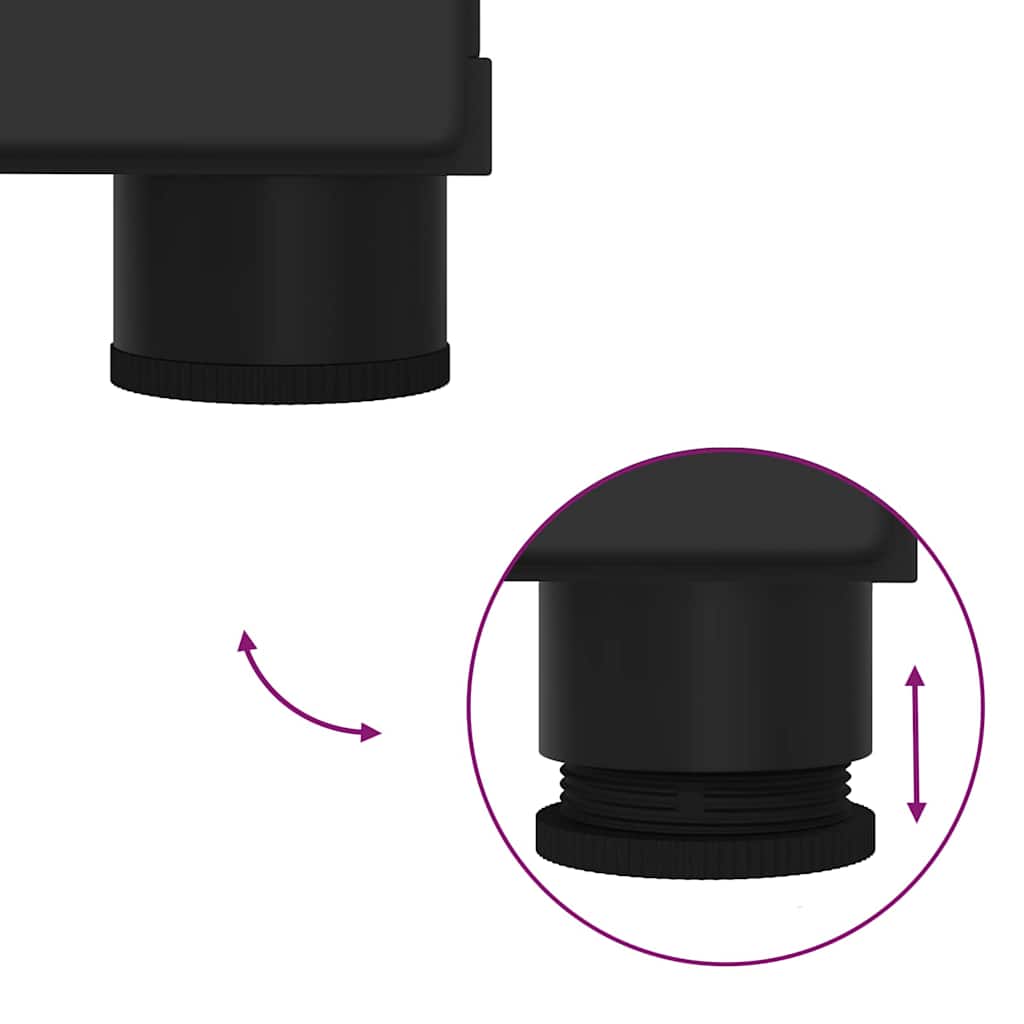 vidaXL Σετ Επίπλων Μπάνιου με συρτάρι 2 pcs Μαύρο 76,5 x 35 x 64 εκ