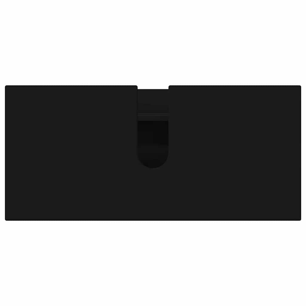 vidaXL Σετ Επίπλων Μπάνιου με συρτάρι 2 pcs Μαύρο 76,5 x 35 x 64 εκ