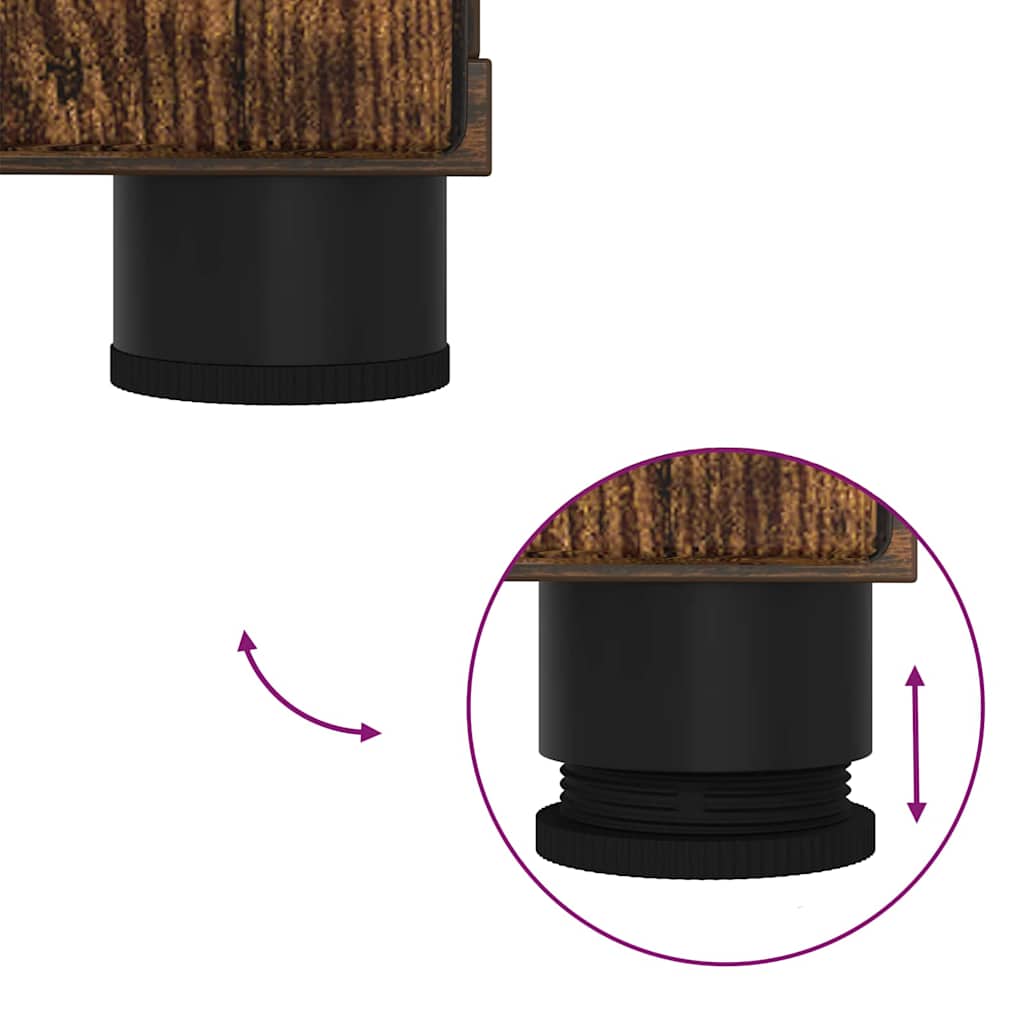 vidaXL Σετ Επίπλων Μπάνιου 2 pcs Καπνιστή δρυς 76,5 x 35 x 64 εκ