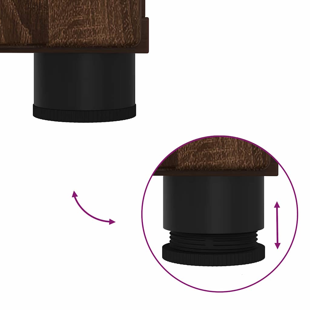 vidaXL Σετ Επίπλων Μπάνιου με ράφι 2 pcs Καφέ δρυς 76,5 x 35 x 64 εκ