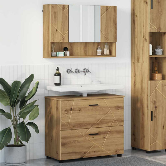 vidaXL Σετ Επίπλων Μπάνιου 2 τμχ. Artisan Oak 76,5 x 35 x 64 εκ