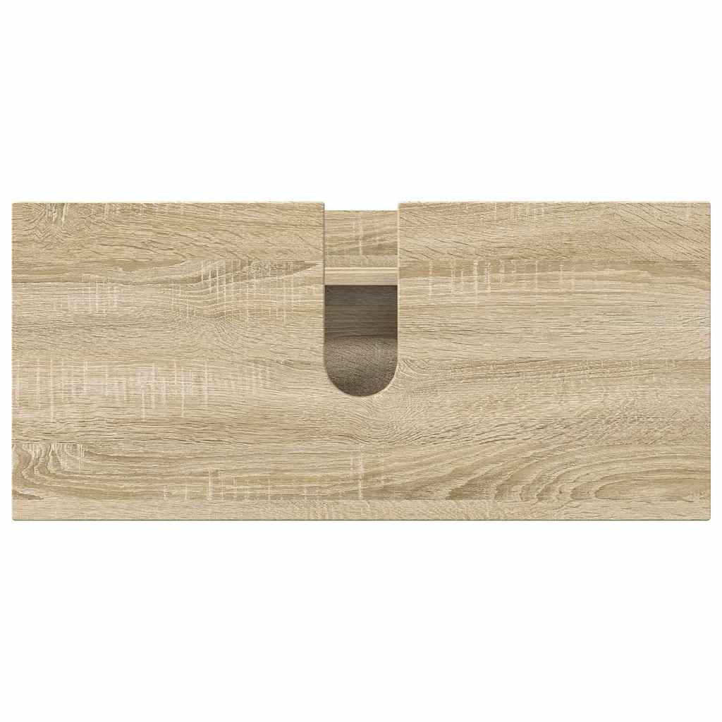 vidaXL Σετ Επίπλων Μπάνιου με ράφι 3 pcs Sonoma Δρυς 76,5 x 35 x 64 εκ