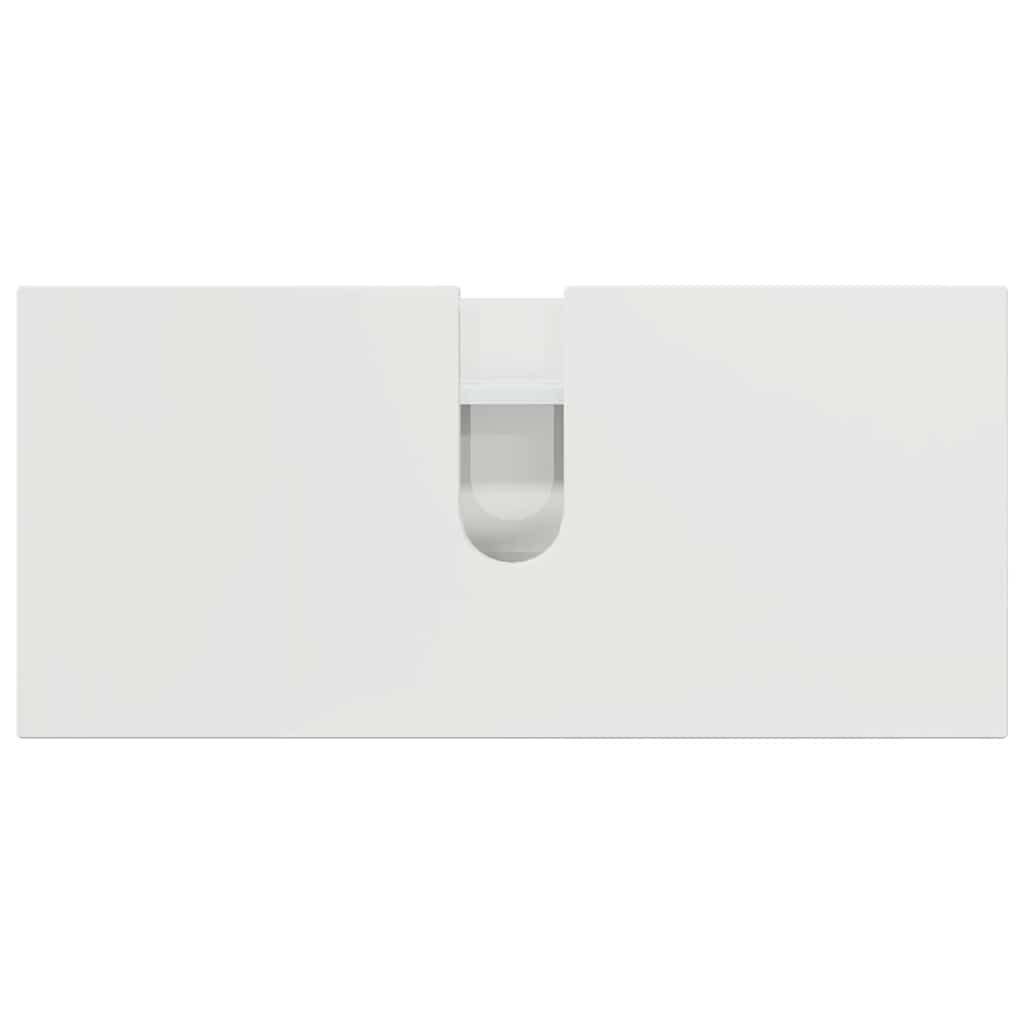 vidaXL Σετ Επίπλων Μπάνιου 3 pcs Γυαλιστερό λευκό 76,5 x 35 x 64 εκ