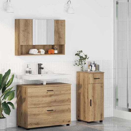vidaXL Σετ Επίπλων Μπάνιου 3 τμχ. Artisan Oak 76,5 x 35 x 64 εκ