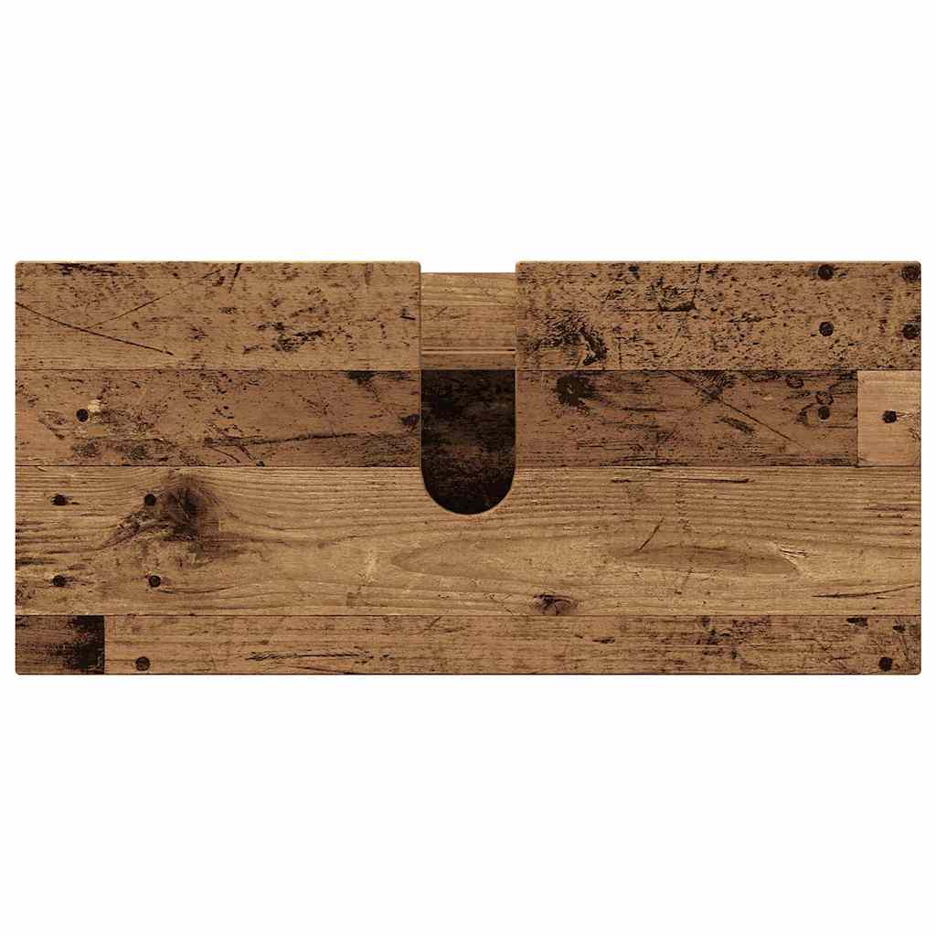 vidaXL Σετ Επίπλων Μπάνιου με ράφι 4 pcs Παλαιό ξύλο 30 x 35 x 192 εκ.